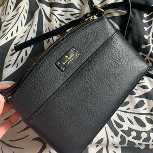 kate spade Black Pebbled Leather Mini Crossbody